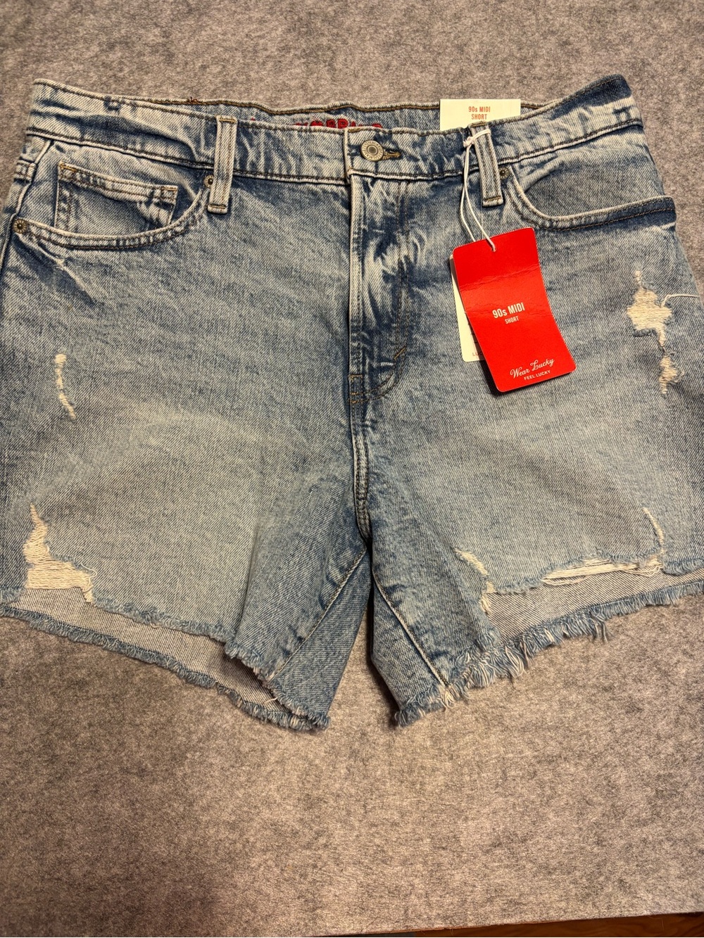 Lucky Brand Light Blue Distressed Denim Shorts